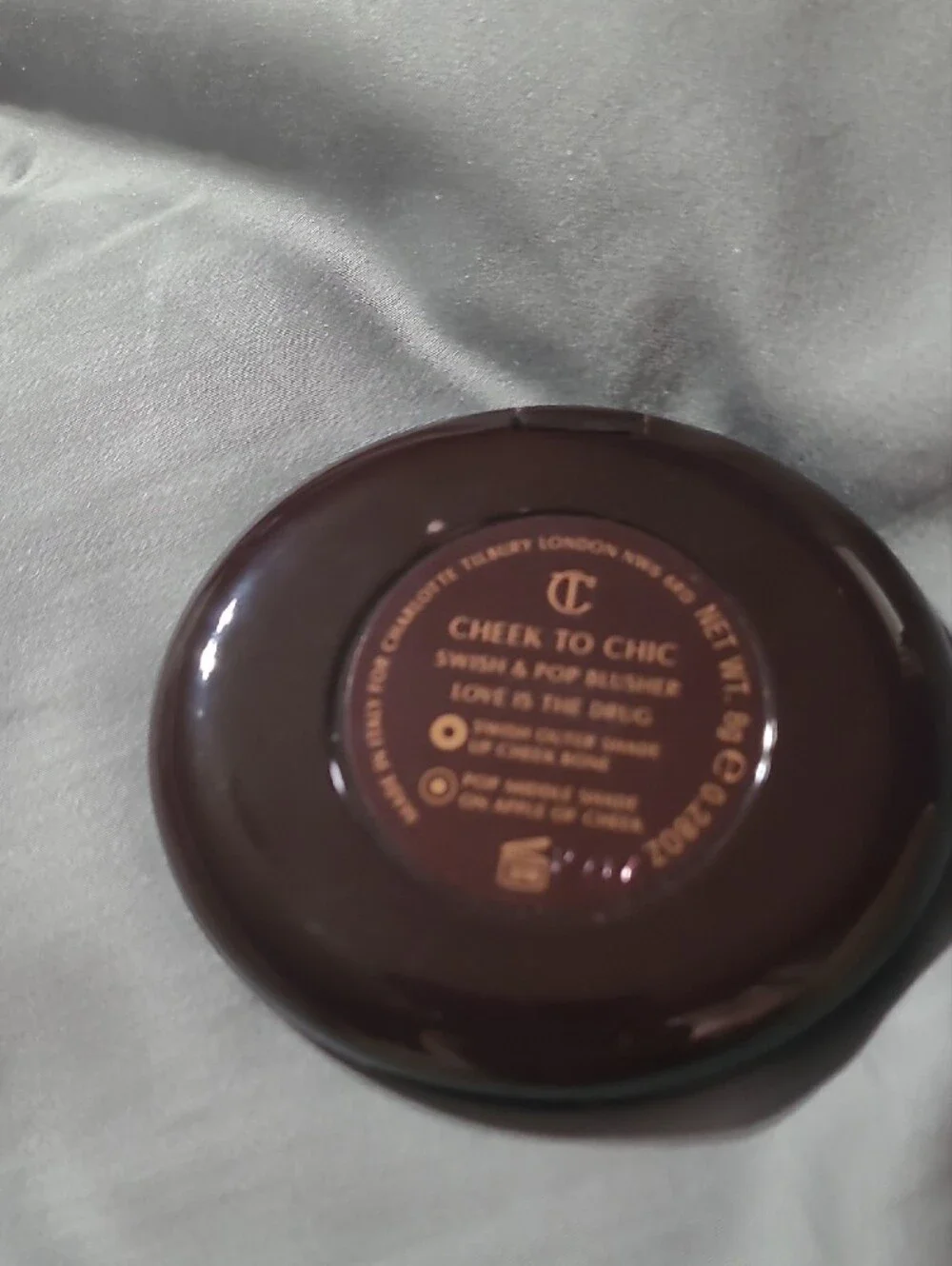 Charlotte Tilbury Compact in Deep Brown with Gold Accent